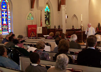 Interior of the church